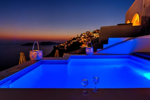 Natural landscape, Balcony/Terrace, Sea view, Swimming pool, Sunset