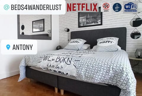 Le Parisien T1Antony-Berny by Beds4Wanderlust - 35m2 avec Balcon - Aéroport Orly 5miles - Train Station RER B ORLYVAL 1mile Apartment in Île-de-France