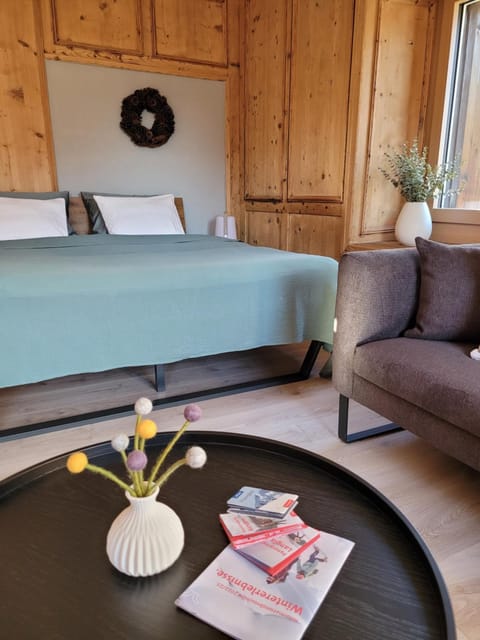 Bed, Living room, Bedroom