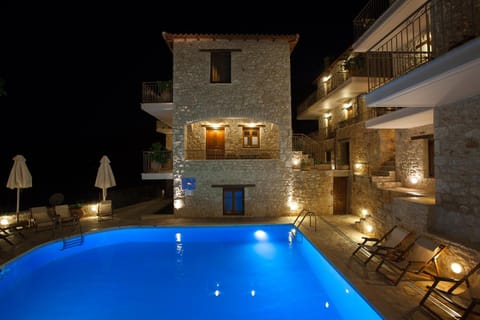 Property building, Night, Pool view, Area and facilities