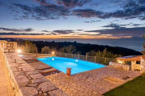 Patio, Natural landscape, Pool view, Sea view, Swimming pool, Swimming pool, Sunset
