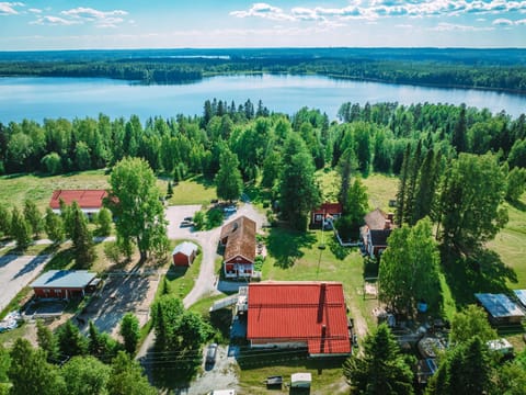 Property building, Natural landscape, Bird's eye view, Lake view