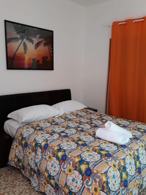 Bed, Bedroom, City view, wardrobe