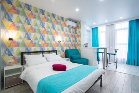 Bed, Photo of the whole room, Bedroom, air conditioner