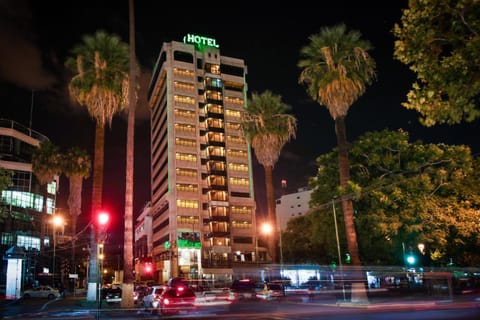 Property building, Facade/entrance, Night, Decorative detail