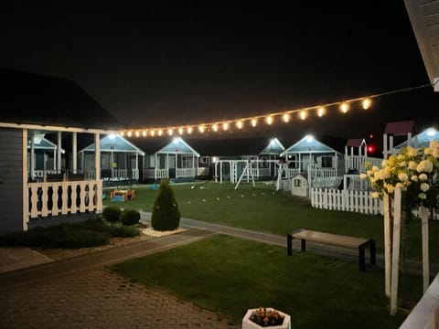 Property building, Patio, Night, Summer