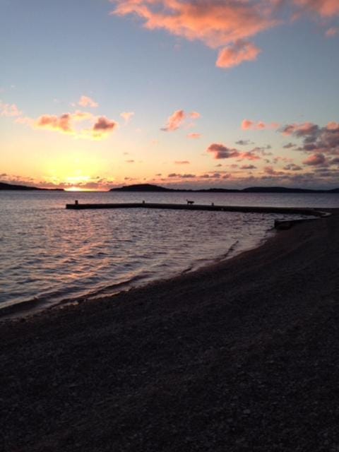 Natural landscape, Beach, Sunset