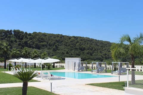 Natural landscape, Garden, Pool view, Swimming pool, sunbed