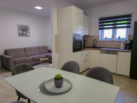 Kitchen or kitchenette, Living room, Dining area