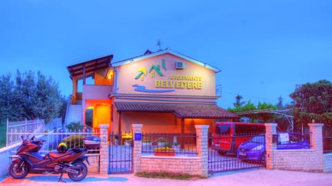 Facade/entrance, Spring, Night