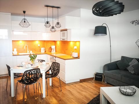 Kitchen or kitchenette, Living room, Dining area