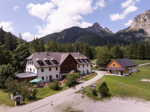Property building, Natural landscape, Bird's eye view, Mountain view