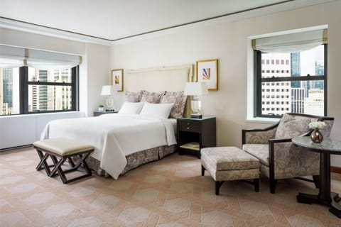 Bed, Seating area, Bedroom