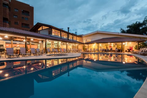 Night, Pool view, Swimming pool