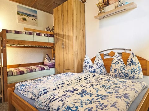 Bed, Photo of the whole room, Bedroom, bunk bed, wardrobe