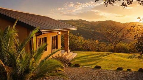 Property building, Mountain view, Sunset