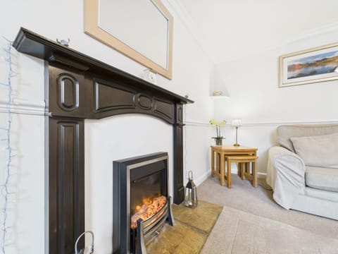 Living room, fireplace