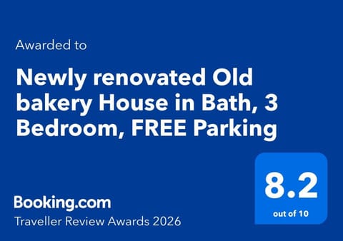 Newly renovated Old bakery House in Bath, 3 Bedroom, FREE Parking House in Bath