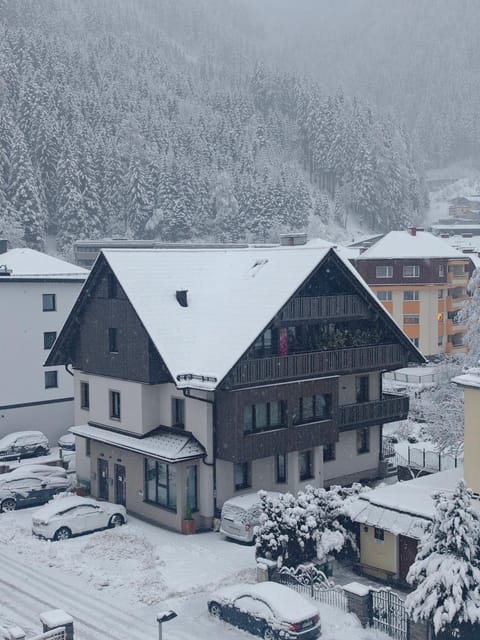 Property building, Natural landscape, Winter, Mountain view, Parking