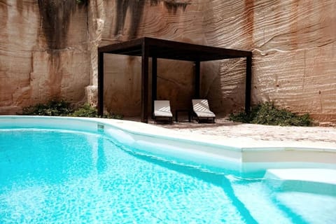 Patio, Pool view, sunbed