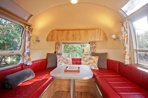 Vintage glamping Airstream with Farm Animals Farm Stay in England