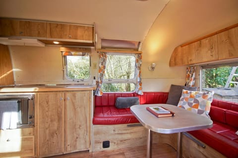 Vintage glamping Airstream with Farm Animals Farm Stay in England