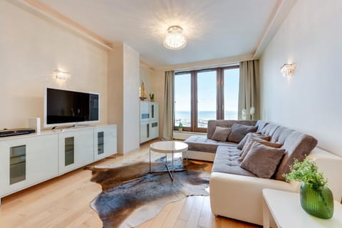 Living room, Seating area, Sea view