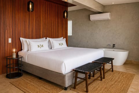 Bed, Bedroom, Garden view, Pool view, Sea view, Bath, air conditioner