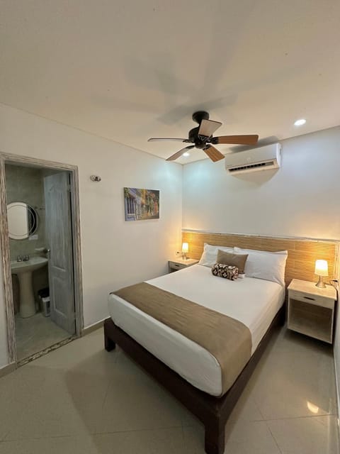 Photo of the whole room, air conditioner