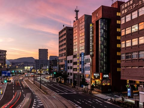 Property building, Neighbourhood, City view, Street view, Location, Sunset
