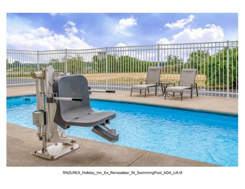 Swimming pool, sunbed