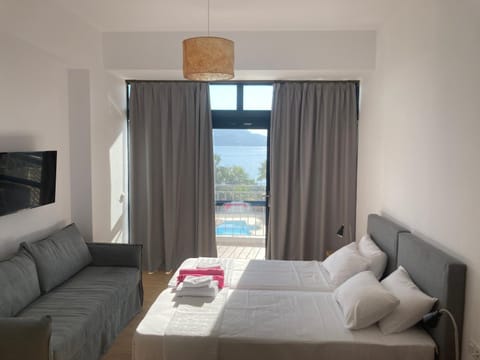 Bed, View (from property/room), Bedroom, Sea view
