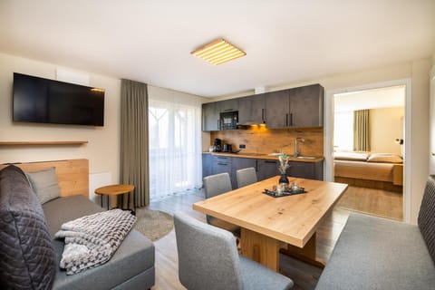 TV and multimedia, Kitchen or kitchenette, Seating area, Dining area, stove