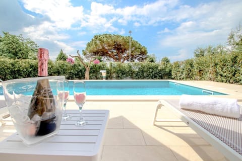 Pool view, sunbed