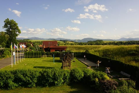 Children play ground, Garden view, Mountain view