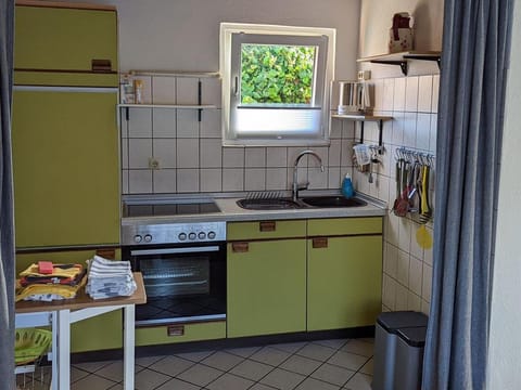 Kitchen or kitchenette, oven, stove