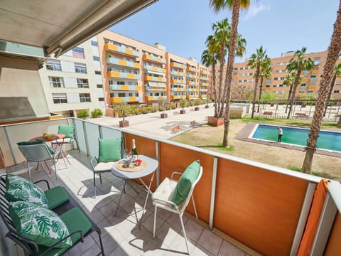 Patio, Day, Balcony/Terrace, Pool view