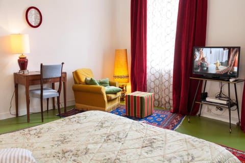 Property building, Living room, Bedroom