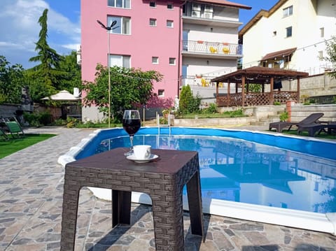 Property building, Patio, Pool view, Swimming pool, sunbed, Internal: Not applicable to any particular room