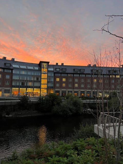 Property building, Natural landscape, Sunset