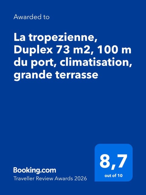 La tropezienne, Duplex 73 m2, 100 m du port, climatisation, grande terrasse Apartment in Sanary-sur-Mer