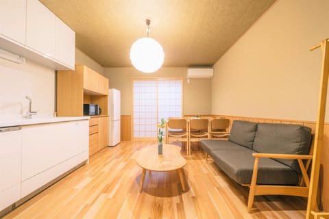 Living room, kitchen