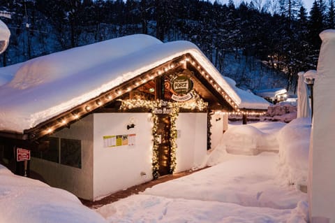 Property building, Night, Winter
