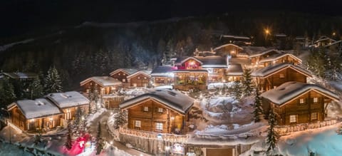Property building, Bird's eye view, Winter