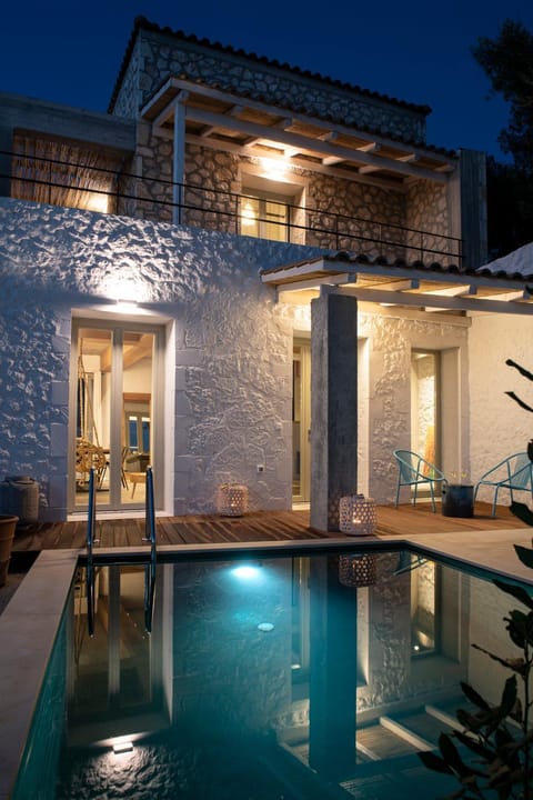 Facade/entrance, Night, Swimming pool
