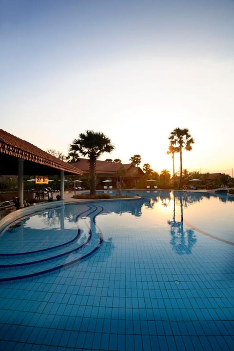 Swimming pool, Sunset