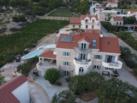 Property building, Natural landscape, Bird's eye view, Swimming pool