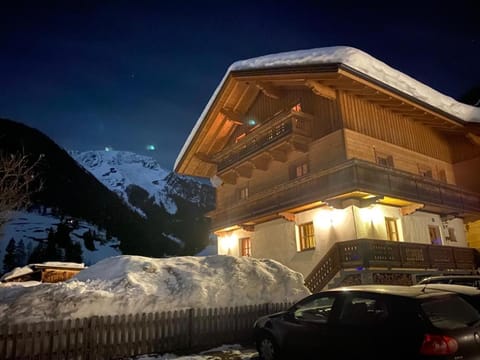 Night, Winter, Mountain view