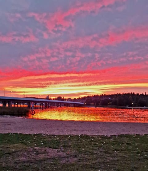 Natural landscape, Sea view, Sunset