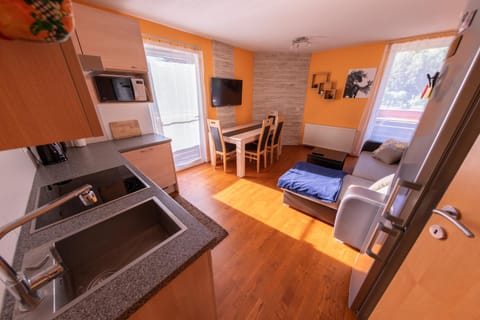 Kitchen or kitchenette, Living room, Dining area